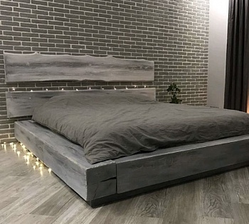Кровать из ясеня двуспальная 